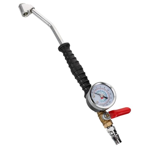 Gogogmee Tire Inflator Pressure Gauge with Heavy Duty Air Chuck Portable Tire Gauge for Car Tires Quick Connect Design for Efficient Inflation User Friendly and Durable Tool
