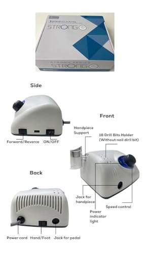 Nail Drill Machine Strong 210/105L. Original, Made in Korea. miniatura 3