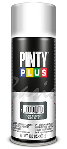 Pintura en spray PINTYPLUS BASIC 520cc Gris Oscuro 7011 Cover