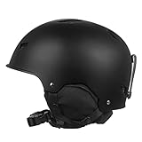 Topyond Casco de esquí, Casco de Snowboard con orejera Desmontable, Casco de Deportes de Nieve para Hombres, Mujeres y jóvenes, con Gafas con Correa Fija, Casco de esquí de segurid (l)