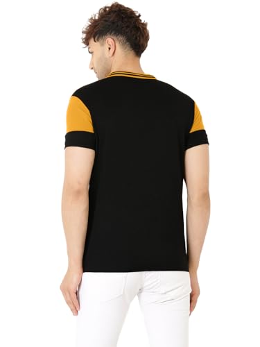 Image of LEOTUDE Men's Regular Fit Round Neck Colorblock T-Shirt for Men (Pack of 2)