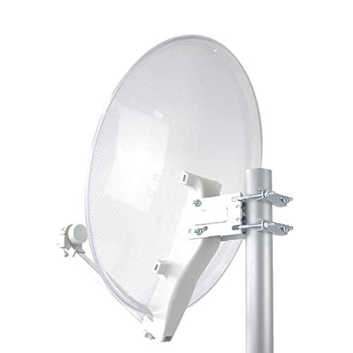 Antenna satellitare 60 Easy – Parabola trasparente 65 cm + LNB universale – guadagno 34,6 dB fattore di rumore 0,3 dB