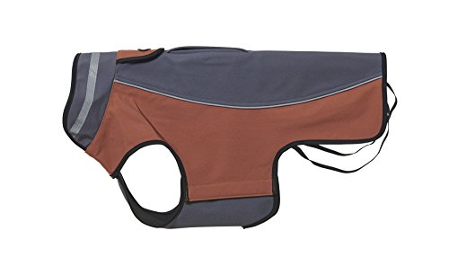 Kruuse Buster Softshell Hunde Mantel (Medium/Large) (Stahl-Grau/Leder-Braun)