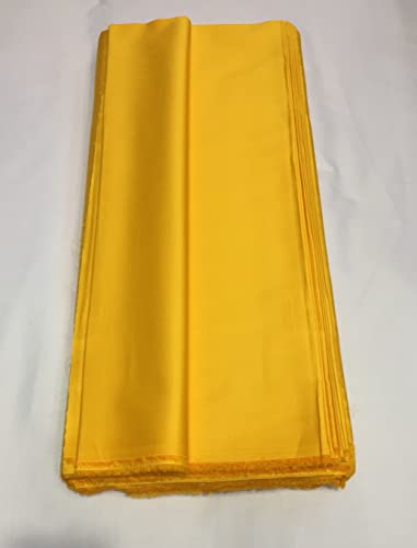 Image of BKRKJ Women's Cotton Silk Unstitched Fabric by Meter for Sewing Suit Salwar Chudidar Patiyala Shirt Kameez Blouse Kurta Pyjama Pathani jam Glace (4 Meter, Yellow)