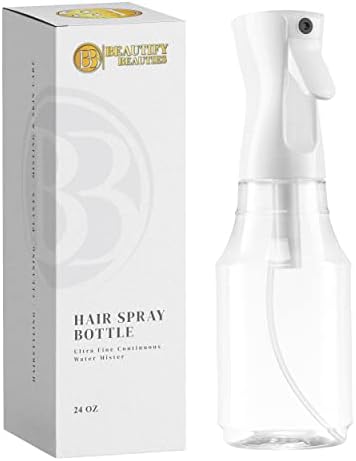 BeautifyBeauties Continuous Spray Bottle for Hair, 24 oz Mister Spray