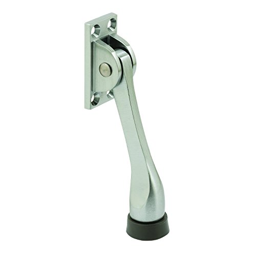 Soporte de puerta pesado Prime-Line J 4571 de latón macizo con acabado en cromo cepillado (paquete individual) miniatura 1