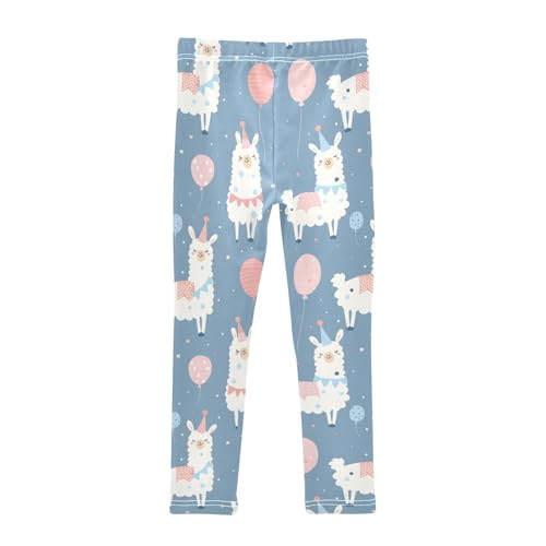 Cute Alpaca Balloon Girls Leggings Athletic Pants Tights Stretch Bottom2