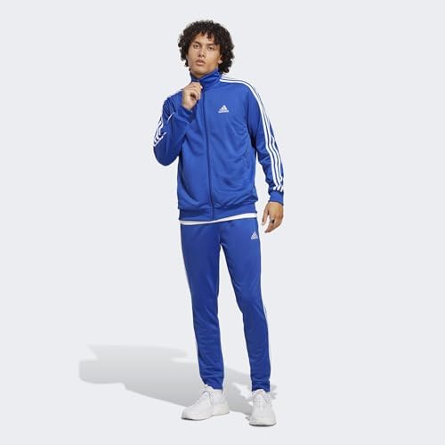 adidas 3 stripe poly tracksuit mens