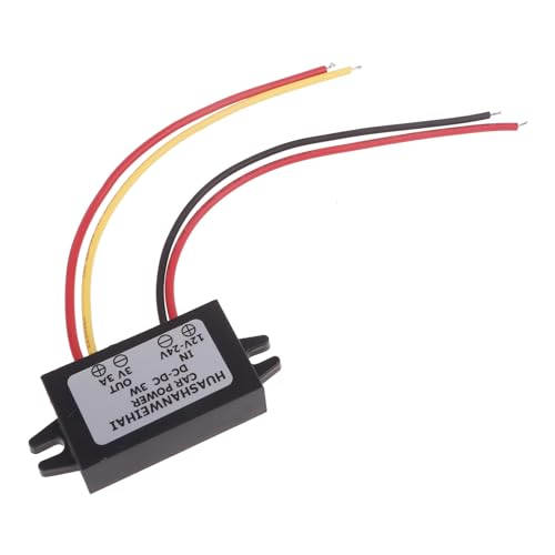 Convertidor industrial de plástico de 12 V a 3 V de 12-24 V a 3 V, adaptador de corriente reductor, conveniente convertidor para regulador de voltajes de bricolaje, regulador de voltaje eficiente de