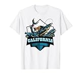 Angeln in Kalifornien - Retro California Fishing T-Shirt