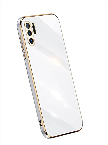 Sunswim Compatible with Galaxy Note 10 Plus Case Cover Cute Full Camera Lens Protection & Electroplate Shockproof Bumper TPU Protective Phone Cases for Samsung Galaxy Note 10 Plus 5G 6.8'-White