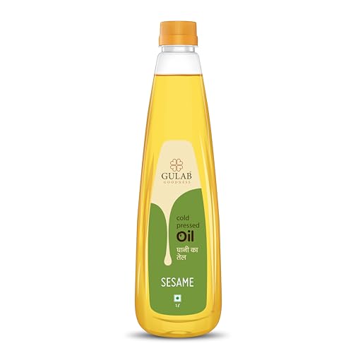 Gulab Cold Pressed Sesame Oil – 1 Litre | Gingelly Oil | Til Tel | Wood Pressed/Virgin Oil/Kolhu/Chekku/Ghani Oil | Natural Gulab Cold Pressed Sesame Oil – 1 Litre | Gingelly Oil | Til Tel | Wood Pressed/Virgin Oil/Kolhu/Chekku/Ghani Oil | Natural
