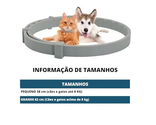 Coleira antipulgas para cães e gatos com até 8 meses de proteção contra carrapatos leishmaniose mosq