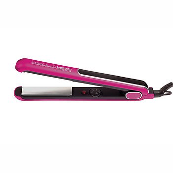 AbsolutHeat Pro Ion Jetset Titanium Ionic Pink 1 1/4 & 1/2 Inch Hair Flat Iron Set