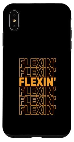 �I�����W�F��Flexin' On Repeat Orange Graphic�B �X�}�z�P�[�X iPhone XS Max �p