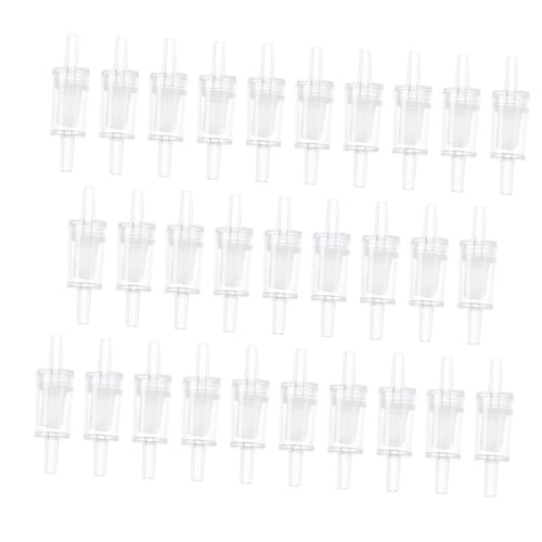 BESPORTBLE 30個 水槽の逆止弁 プロストップバルブ 水槽の流量制御弁 エアポンプアクセサリー 水槽用エアポンプ用逆止弁 水槽の付属品 チェックバルブ プラスチック Transparent