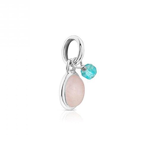 Tous Silver Tiny Pendant With Rose Quartz And Apatite #TOP1