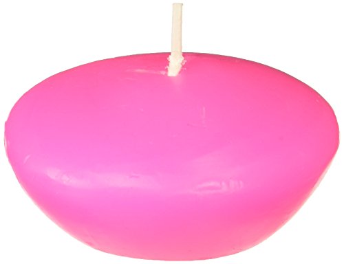 Zest Candle 12-Piece Floating Candles, 3-Inch, Hot Pink
