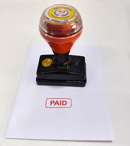 Image of ASPL Pre-Inked Paid Stamp (Red) | Self-Inking Office Rubber Stamp | Clear & Smudge-Free Impressions | Compact Design for Bills, Invoices & Documents