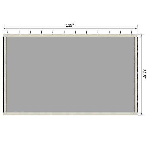 Red de malla de repuesto universal de 10 x 10 pies para kioscos de patio y tiendas de campaña con cremalleras, (solo pared lateral) beige, negro 7