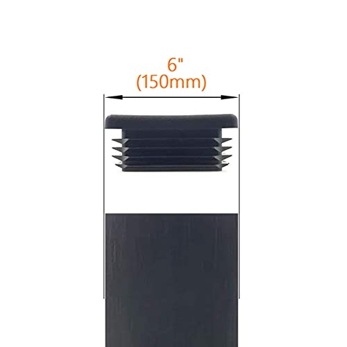 Image of OGC (1 Pack) - 6 Inch Square Tubing for Plastic Plug Cap Cover Tube Durable Chair Glide Insert Finishing Plugs