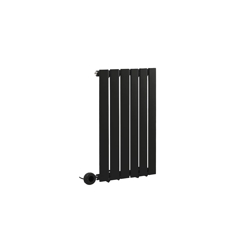Milano Alpha 400W Black Horizontal Single Flat Panel WiFi Electric Radiator - 635mm x 420mm