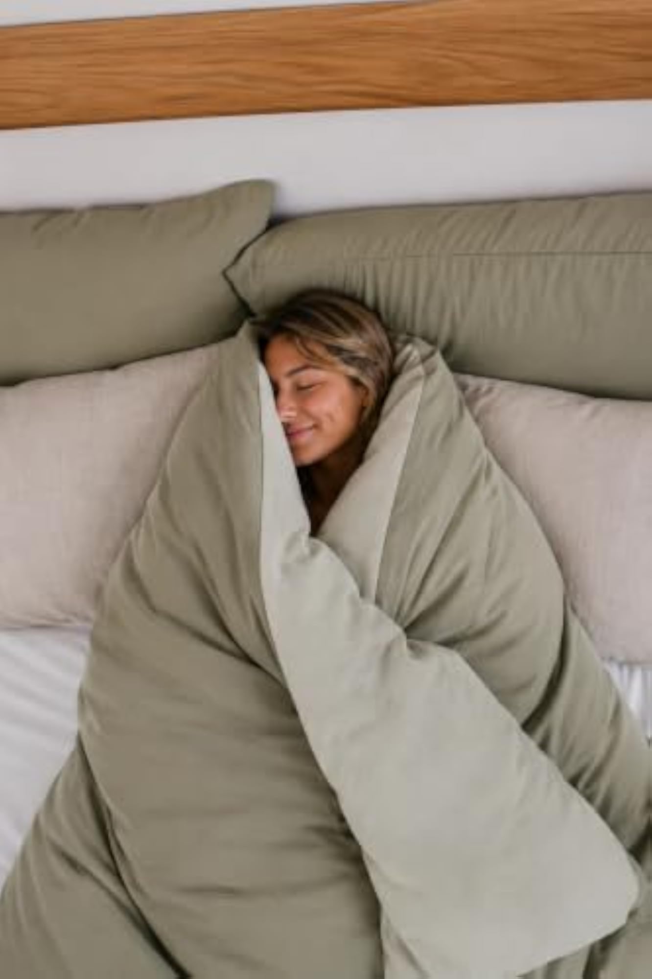 Plain Pure Cotton Comforter Set with Pillow Covers
