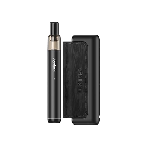JOYETECH eRoll Slim Full Kit Cigarette Électronique 1500 mAh Powerbank，480 mAh Vape Rechargeable Starter Kit sans Nicotine sans Tobac Noir