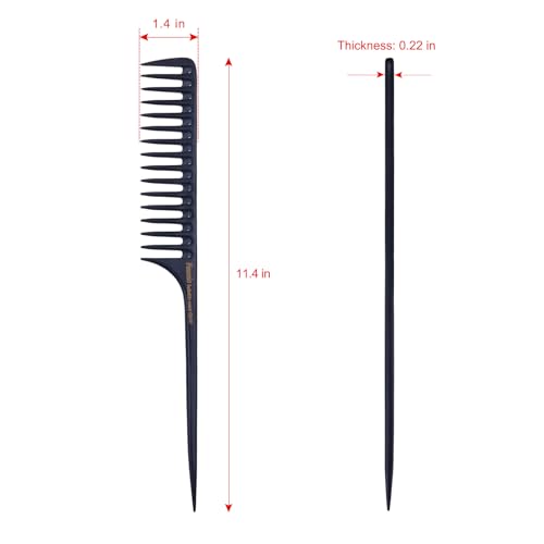 Peine Profesional de Dientes Anchos con Cola Ratón miniatura 3