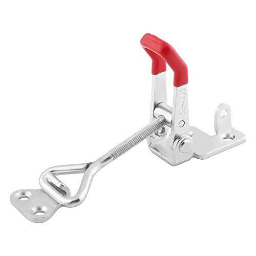 Utoolmart トグルクランプ 水平ハンドル式 保持能力250kg 冷間圧延鋼 1個入り GH-4002 クイッククランプ ワンタッチ ハンドル式 リリーストグルクランプ クイック メタル ミニ トグル 溶接加工 リベット打ち加工 治具加工用