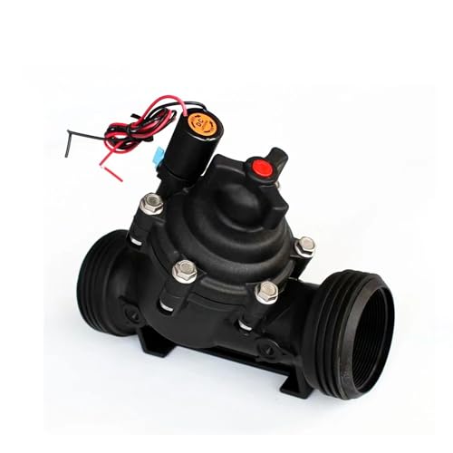 TADZKKIWM Válvula solenoide de riego de Agua Normalmente Cerrada de 1-1/2' 2' 220 V 12 V 24 V Válvula de Nailon(Dn50-01,24VDC)