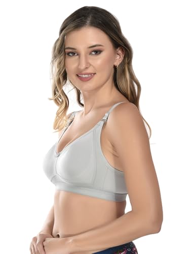 Image of Viral Girl Women's Wire-Free Cotton Hosiery Bra | Non-Padded, Full Coverage, Adjustable Straps | Soft Comfortable Innerwear with Hook & Eye Closure for Everyday Use