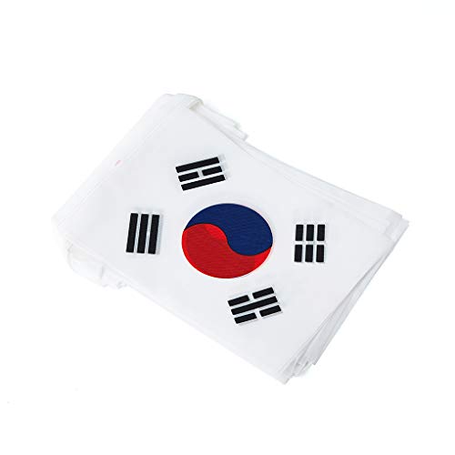 mflagperft South Korea Flags Korean Small String Mini Flag Pennant Banner Decorations