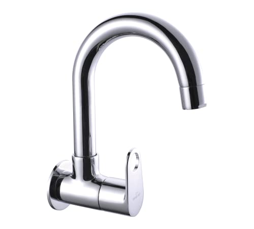Benelave by Hindware BLQCP69043 Kitchen Sink Tap with Swivel Spout, Made of Brass, Wall Mounted