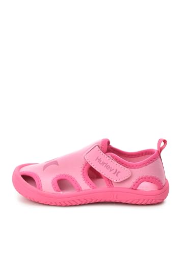 Image of Hurley Kona Toddler Water Shoes - Beach Essentials, Girls and Boys Closed Toe Sandals, Lightweight, Breathable, Kids Water Shoes with Non-Slip Sole and Adjustable Straps, Outdoor Toddler Swim Shoes