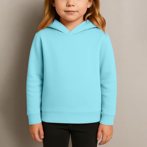 Boys Girls Solid Color Fleece Sweatshirts Fall Winter Long Sleeve Clothes with Hood School Casual Comfy Soft Pullover Tops4