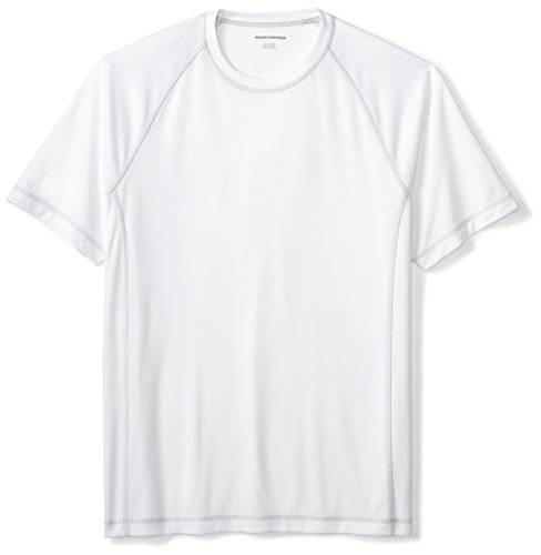 Amazon Essentials Men's Short-Sleeve Quick-Dry UPF 50 Swim Tee, White, X-Large