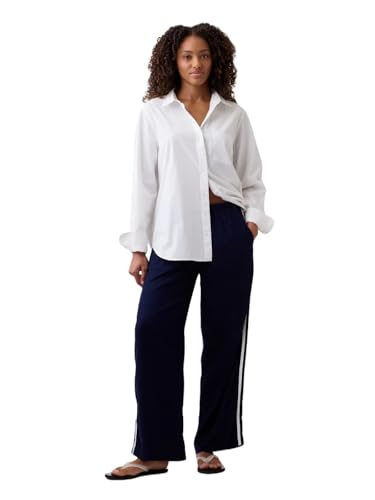 Image of Gap Womens Wide Leg Linen Pull on Pant