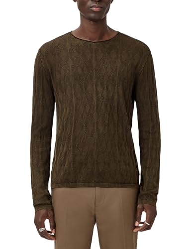 John Varvatos Brycen Crew pull homme en tricot de luxe