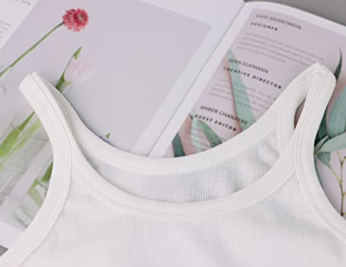 KAMISSY Women's Sleeveless Crop Tank Top Slim Fit Scoop Neck Ribbed Knit Basic Crop Cami Shirts Tops4