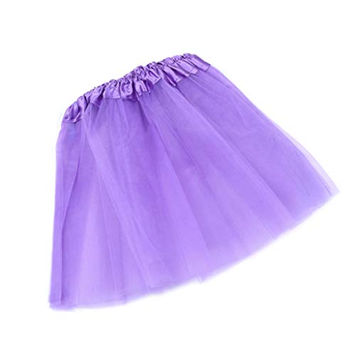 MAOSUO Minivestido de tule com três camadas para mulheres adultos 12 cores, saia de balé, plissada,