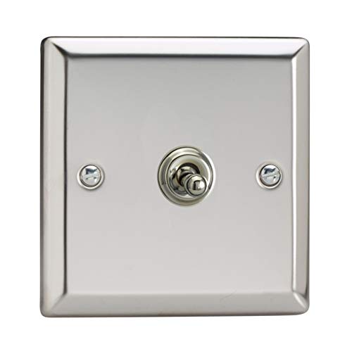 Varilight XCT1 - Interruttore a levetta a specchio cromato, 1 banda