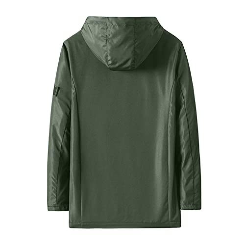 Chaqueta cortaviento impermeable para hombre con capucha miniatura 2