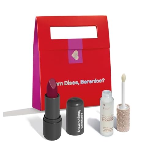 Combo Presente: Batom Vermelho 3,8g + Gloss Incolor 9,5ml + Sacola Presenteável