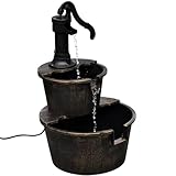 Homgoday Kaskadenbrunnen Handwasserpumpe-Design Gartenmöbel Balkonmöbel Terrassenmöbel...