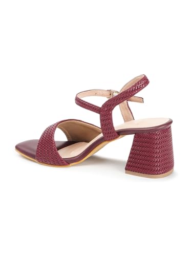 Image of Carlton London Women Stylish Fashion Embellished Sandals for Outdoor, Party, Wedding and Holidays with Block Heels