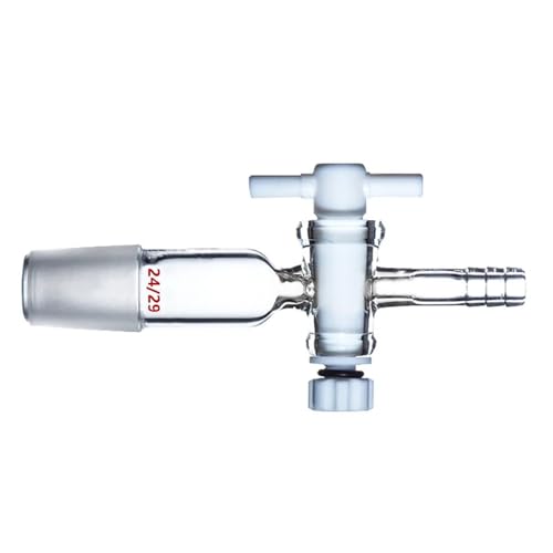 Adaptateur de laboratoire en verre rodé 24/29 à robinet PTFE haute résistance