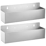 2 supporti da parete per bottiglie di liquore a velocità singola da 38,1 cm, in acciaio in...
