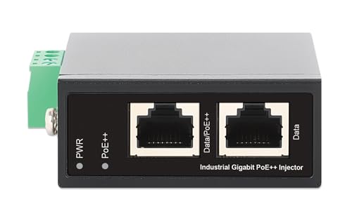 Inyector Industrial Gigabit PoE++ Intellinet, 95 W, IP50, Montaje en Carril DIN | IEEE 802.3bt/at/af, carcasa metálica, operación de -40 a 75 °C, 1 puerto RJ45 para cámaras y VoIP | 509602 miniatura 6