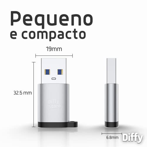 Adaptador Otg Tipo C Femêa USB A Macho USB 3.0 Conexão Rápida Bem Reforçado